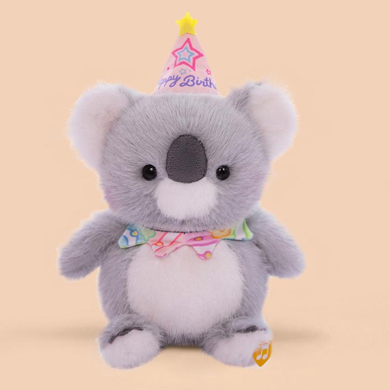 Clapping doll birthday bear doll can sing and swing baby elephant can be recorded to give girls plush toy gifts