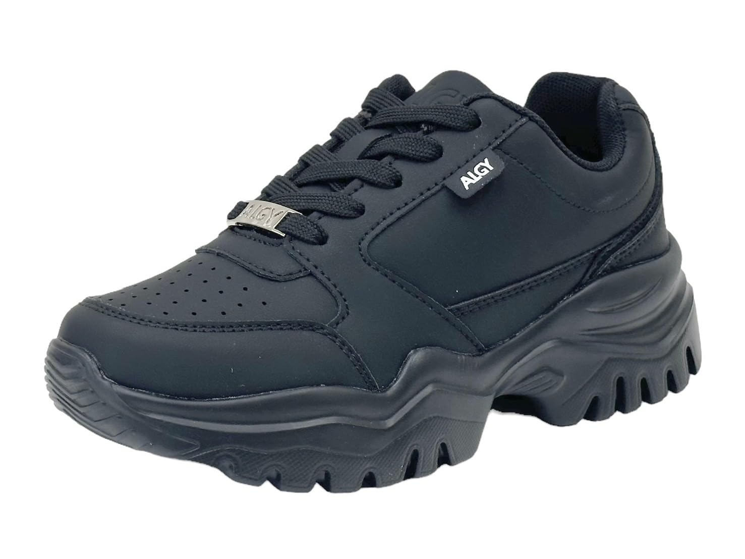 

4501 Athletic [Algie] Girls Sneakers, Girls Shoes, 20.0-24.0cm (Black, 20.0 cm) чёрный