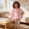 Girl Winter Sweater Set With Cotton Fabric For Middle Childhood Kids