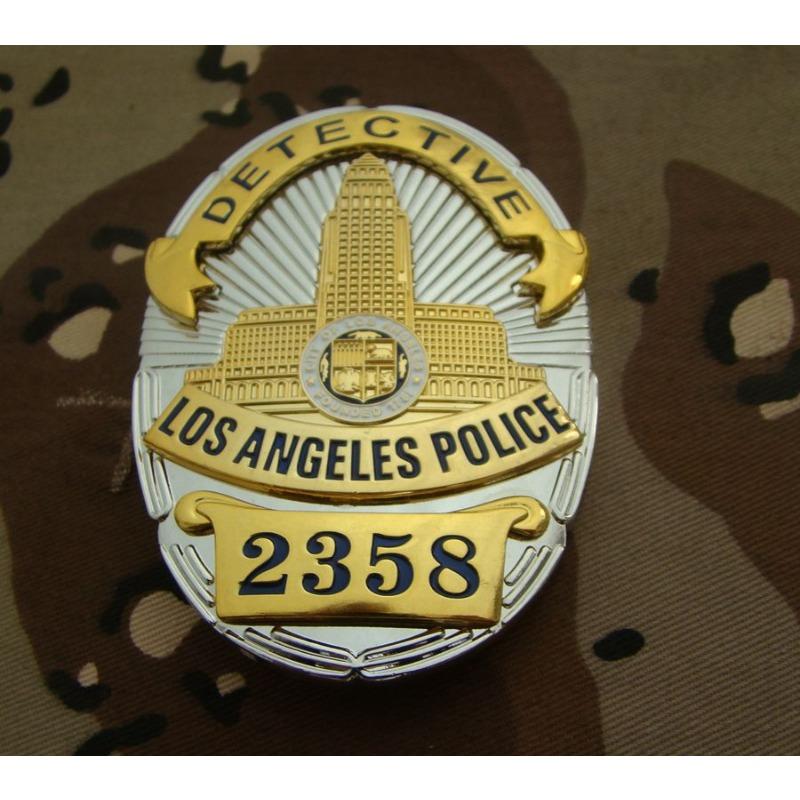 American Metal Badge, Los Angeles Badge LAPD DETECTIVE Combination Structure Pure Copper