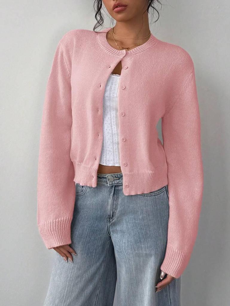 Women's Long Sleeve Knit Cardigan - Soft, Short, Loose, Slimming Autumn/Winter 2025