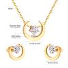 Elegant Gold Earrings And Necklace Set Delicate Women's Jewelry Collection