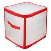 Xmas Ball Storage Box Transparent Window Removable Divider Xmas Ornament Storage Container for Storing 64pcs 7cm Balls