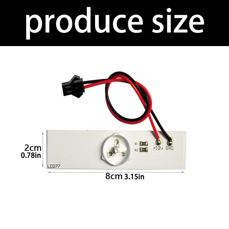 White PCB Fridge Lamp Board Appliance Light Board Replacement 12V for Refrigerator, for Interior Visibility Repair, 1 Pack Service Part