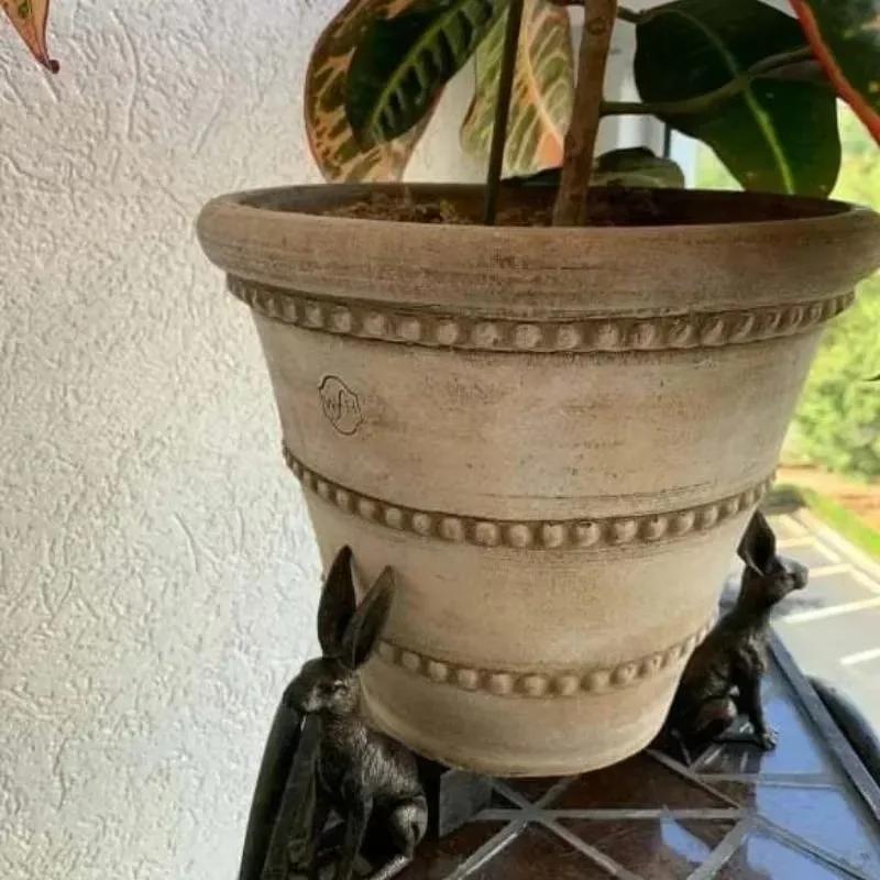 3Pcs Flower Pot Feet Stand Animal Shape Cat Dog Rabbit Plant Pots Risers Pad Outdoor Garden Resin Pot Foot Plant Bonsai Holders
