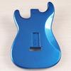 Metallic Blue Glossy Poplar Electric Guitar Body with Three Single-Coil Pickups for DIY Modification