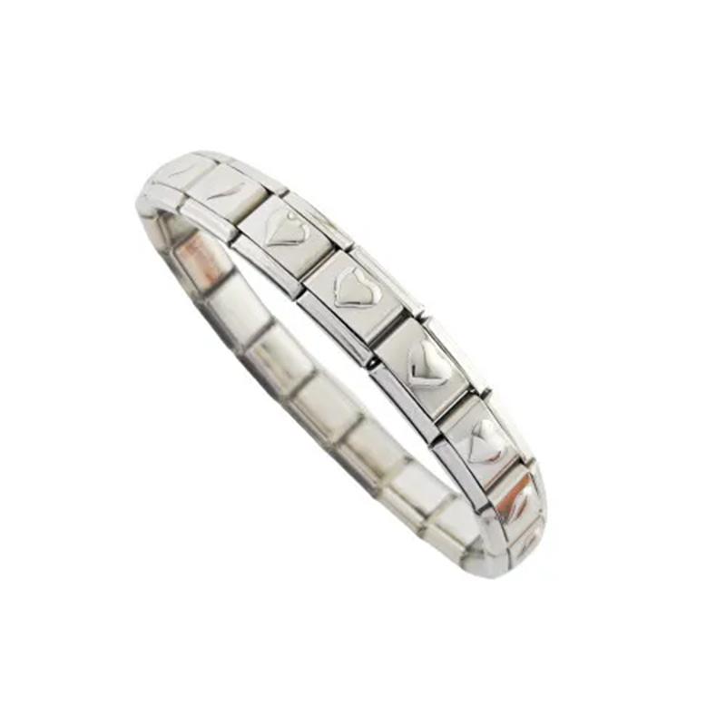 

Браслет из нержавеющей стали 9 мм, модуль для плетения, простая цепочка 18, панк, парный браслет, модный, сделай сам, подарок, браслет-шарм с благословением, эластичная цепочка 24CM