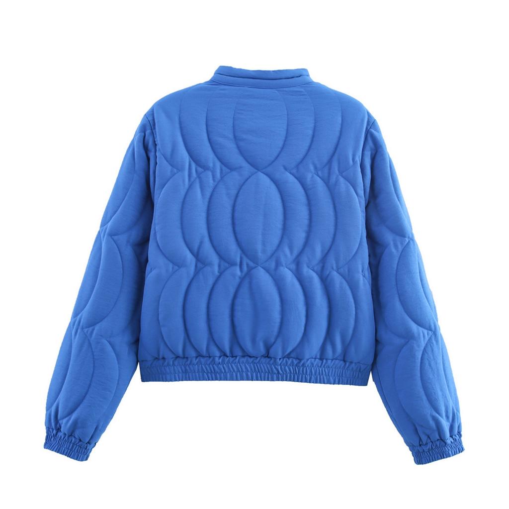 Women's Fashion Long-Sleeved Solid Color Embroidered Cotton Coat