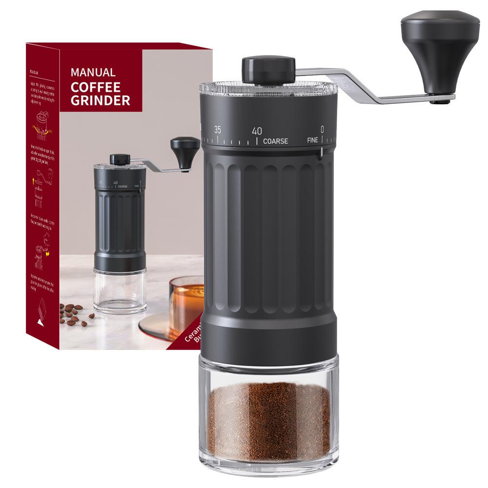 Hand cranked coffee machine, bean grinder, coffee bean grinder, manual grinding, hand grinded coffee machine, small household external adjustment
