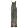Women's Fashion Casual Loose With Pockets  Sleeveless Printed Jumpsuit