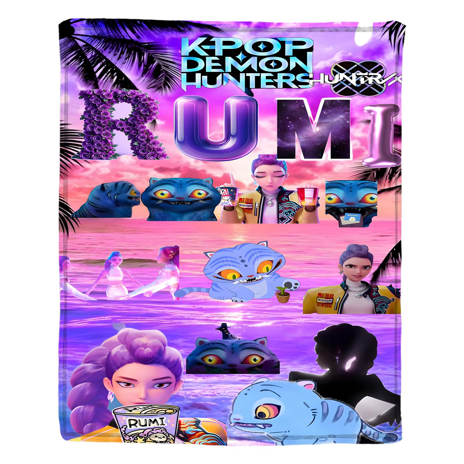 

Flannel Digital Printed Blanket Conditioning Blanket Sofa Blanket Girl Gift One Size