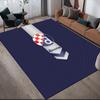 GNK Dinamo Zagreb Flanellmuster Quadratischer Teppich, Läufer, Teppich für Wohnzimmer Schlafzimmer Sofa Spielzimmer Dekoration, Rutschfeste Fußmatte