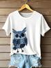 European & American 3D Printed Denim Pet Dog Round Neck Short Sleeve Women's Casual Loose Top, 2026 Style