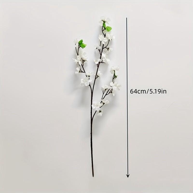 10pcs/lots Artificial Flower Peach Blossom Landscape Peach Blossom Branch Artificial Plum Branch Wedding Home Decoration Fake Flower Silk Flower