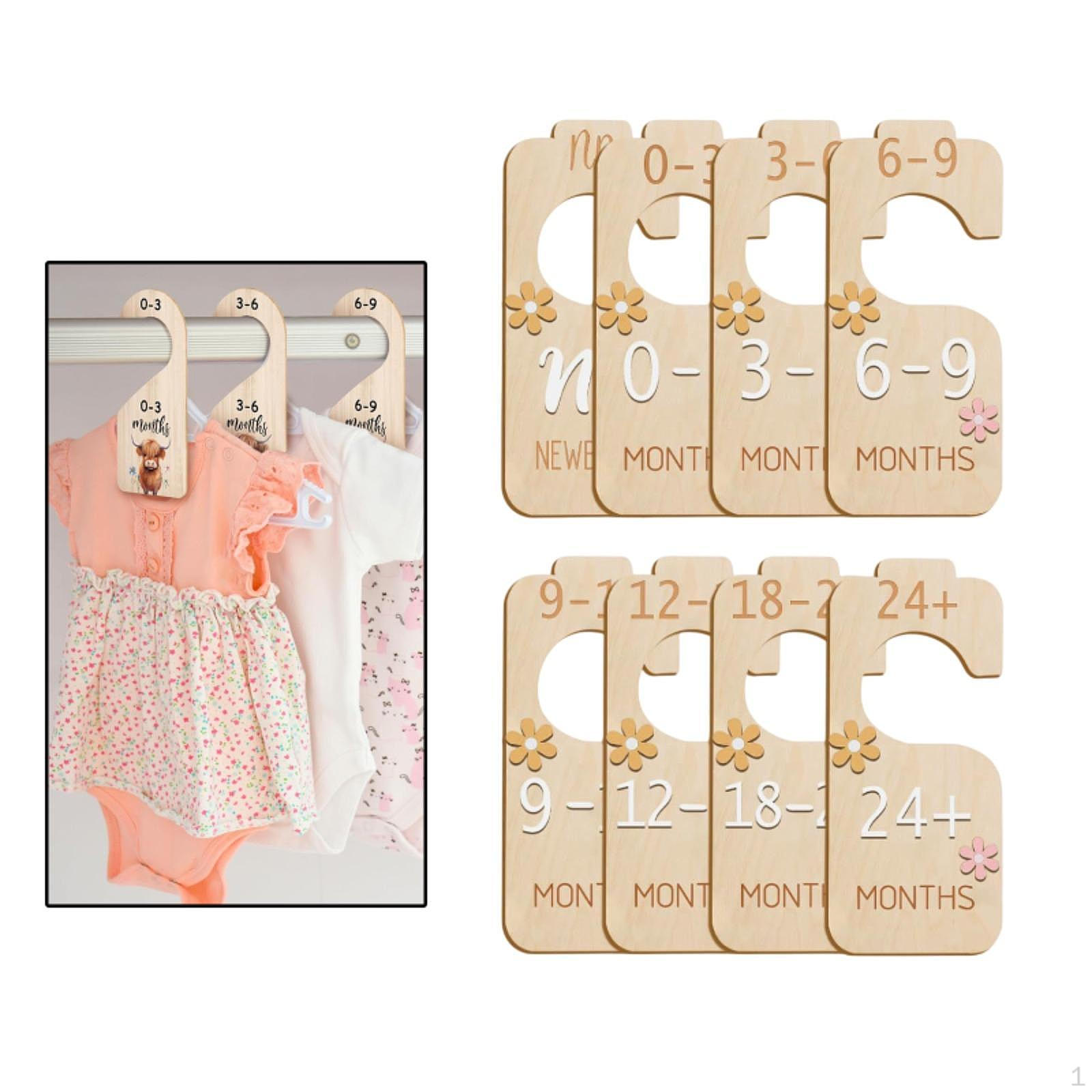 

7 предметов Разделители для шкафа для младенцев Разделитель для гардероба Этикетка Месяц Теги для новорожденных Flower pattern