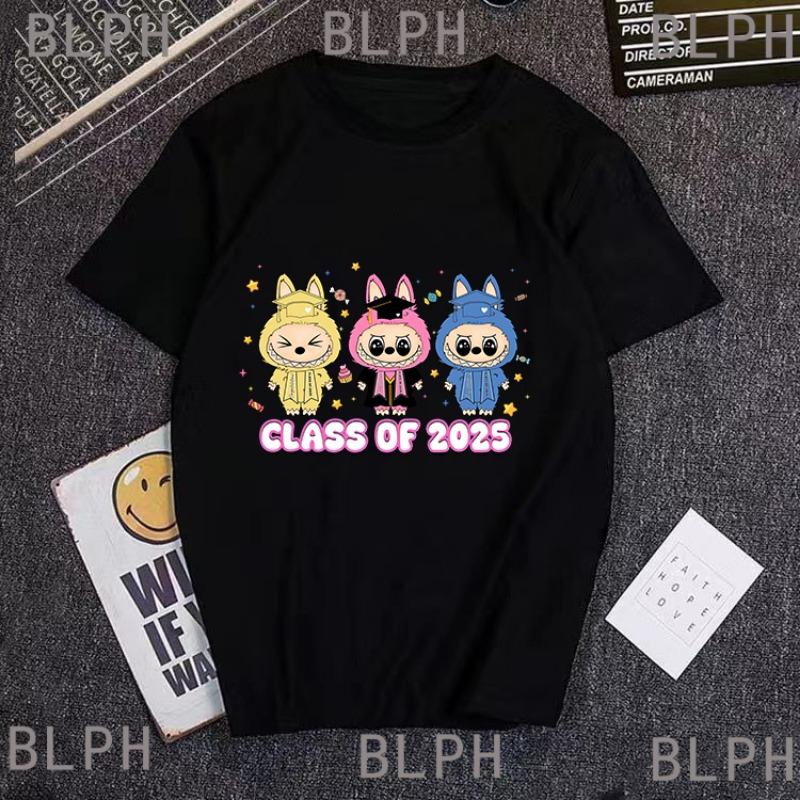 Labou Printed Cotton Children's T-shirt Parent-child Clothing For Men And Girls, Summer Short-sleeved Shirt, Family Clothing Set