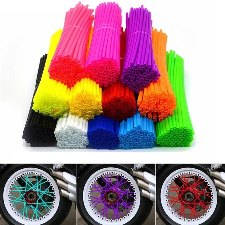 36Pcs Bike Motorcycle Dirt Decoration Motocross Wheel Spoke Wraps Rims Skins Protector Covers Decor Motorbike Decoration FOR