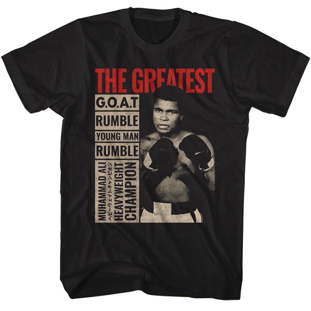 Muhammad Ali The Goat Heavyweight Boxing Champ Rumble Young Man Men T Shirt XXL