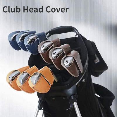 1Pcs Golf Iron Club Head Cover Rod Head Protective Case PU Leather Wedges Covers Golf Sporting Accessories Putter Protector