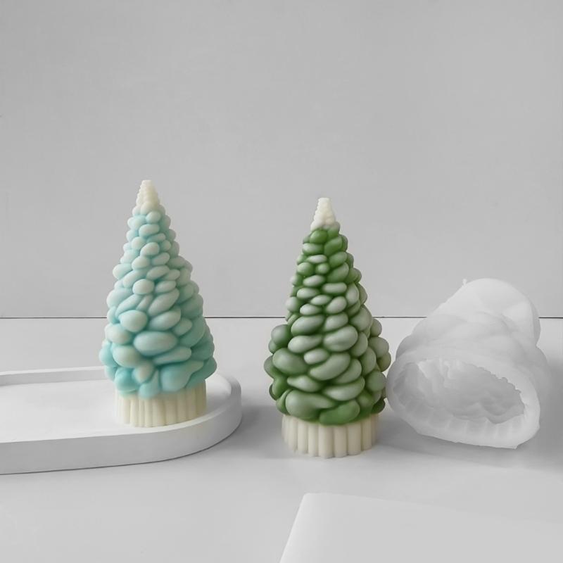 Silicone Candle Molds Candle Making Moulds Christmas Tree Shape Soap Moulds Silicone Ornament Molds for Art Enthusiasts