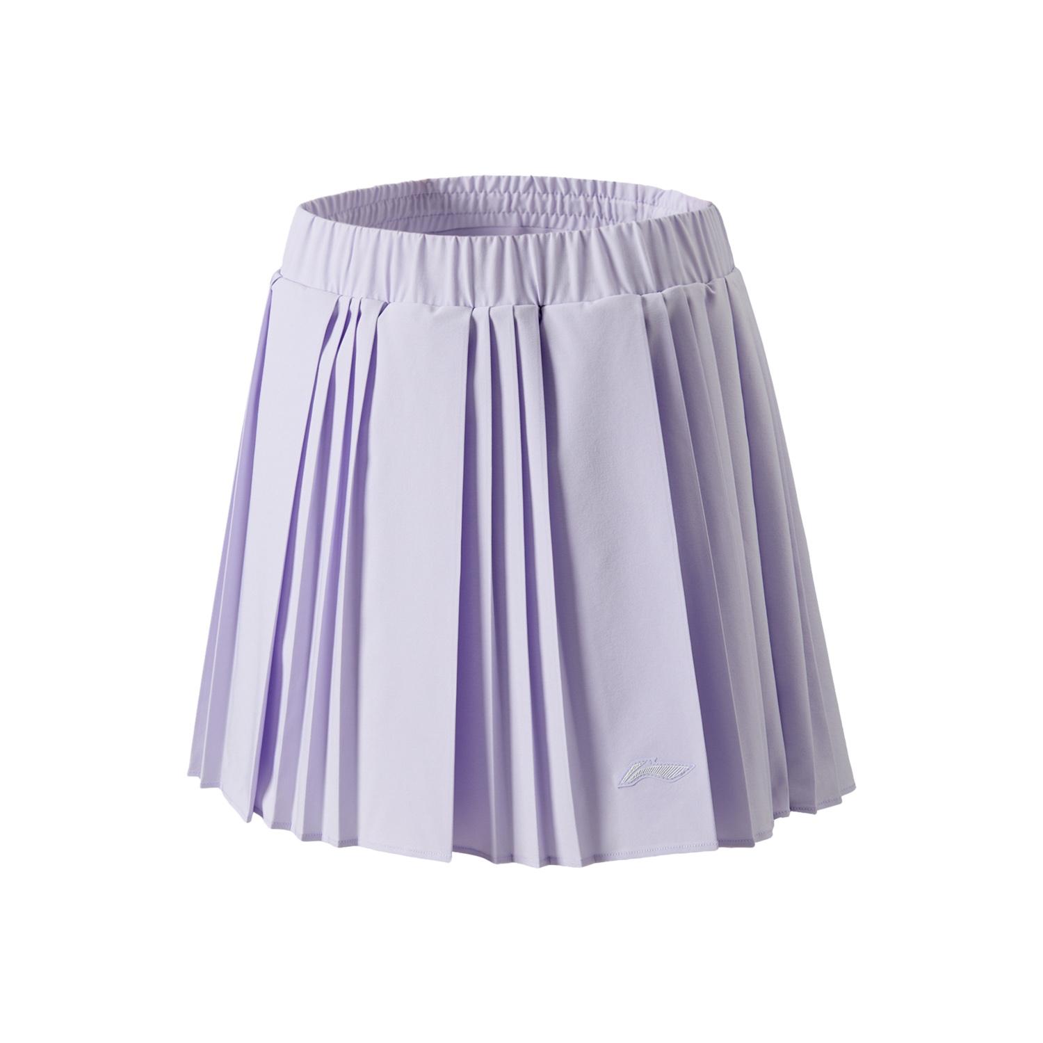 

Li Ning Бадминтон Серия Спорт Простой Однотонный Удобная Повседневная Юбка Женские юбки Фиолетовый ASKV290-3