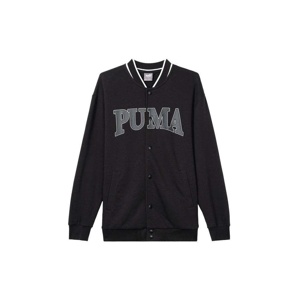Puma Letter Print Casual Single-Breasted Long Sleeve Jacket Men Jackets Black 681267-01