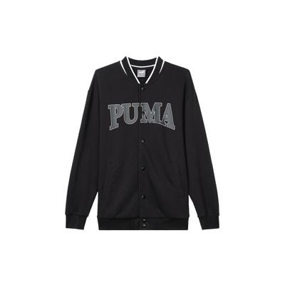 Puma Letter Print Casual Single-Breasted Long Sleeve Jacket Men Jackets Black 681267-01
