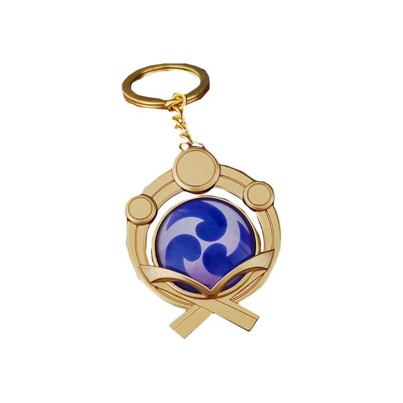 Seven Impact Genshin Elements Keychain Geo Anemo Electro Dendro Hydro Pyro Cryo