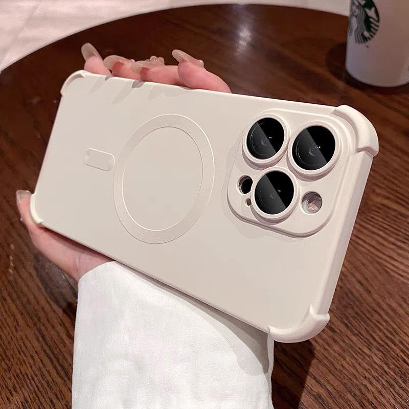 iPhone 15 Pro Max Liquid Skin Frosted Anti-Fall Magnetic Case for Apple 14
