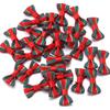 30pcs Christmas Bows Red Green Stripe Satin Ribbon Bows For DIY Christmas Tree Ornament New Year Party Gifts Headwear Decoration