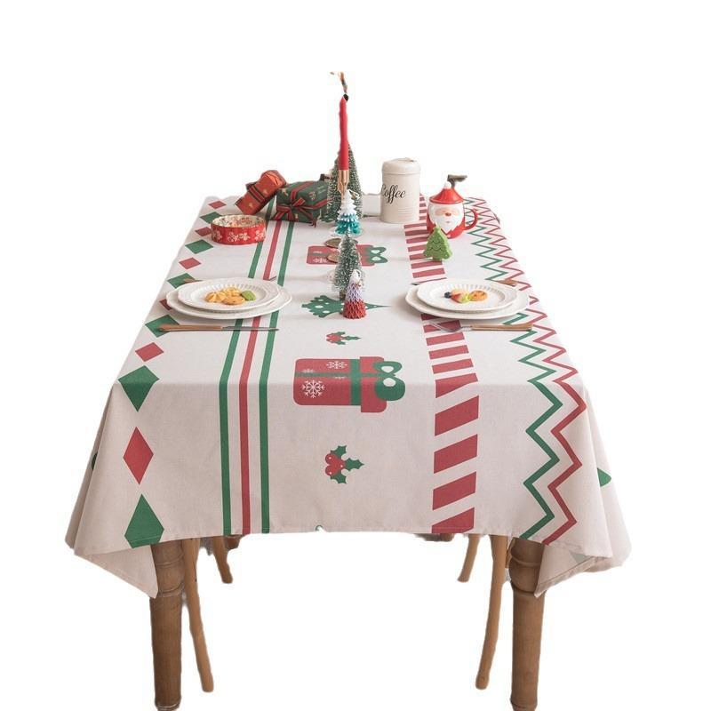 Weihnachtsdruck Quaste Geometrisch Blume Rechteckige Tischdecke Kaffeetisch Tischdecke Hersteller