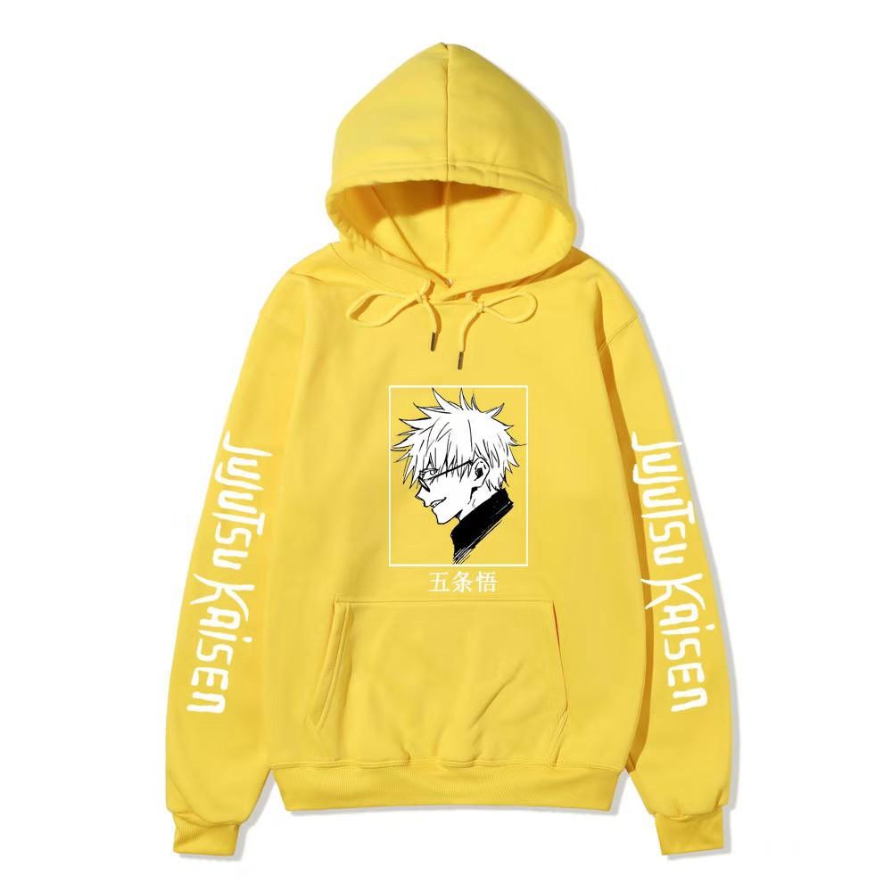 Jujutsu Kaisen Gojo Satoru Hoodie Unisex Fleece Sweatshirt Anime Print Autumn Winter Casual Pullover