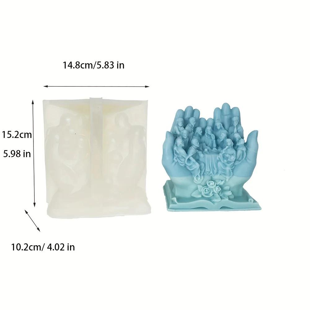 

Top Quality 1PC Last Supper Silicone Mold for DIY Aroma Candles Epoxy Resin Soap & Concrete Religious Home Decor Tool
