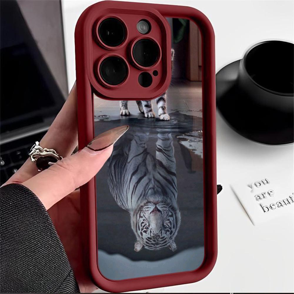 Ae86 Lion Black Design Art Ochronne Etui na Telefony Samsung S24 S23 S22 Ultra A15 A14 S21 FE A54 A12 A25 A35 A53 Angel Eyes TPU Tylna Obudowa