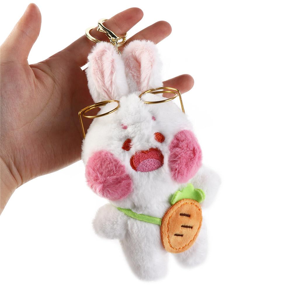 

Glasses Rabbit Plush Rabbit Pendant Netred Wearing Glasses Rabbit Toy Plush Keyring Kids Toys белый