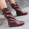 Inner Water Platform Wedge Casual Boots British Short Boots Chelsea Fashion Boots 40-50 Large Size Boots