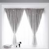 1 Pc Non-perforated Hollow Star Curtain Double Layer Self-Adhesive Bedrroom Curtain Washable Detachable Stars Blackout Curtains
