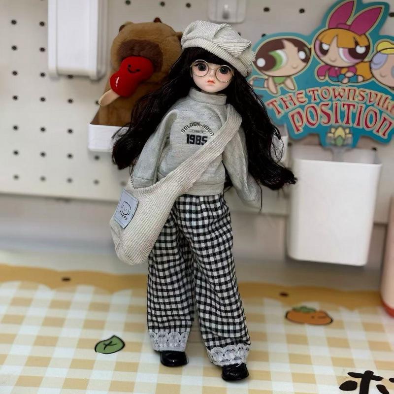 30cm Multi-jointed BJD Doll with 1/6 Scale and Cute Clothes Set