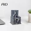 Stable Base Mini Figurine Anubis Sitting On Throne Statue, Palm-Sized 3D Printed Anti-bump Durable Ornament, Ancient Egyptian Style Sculpture