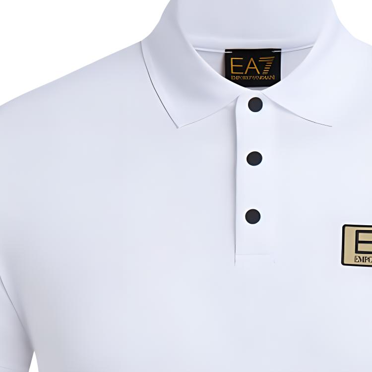 EMPORIO ARMANI EA7 SS24 Polo Shirt Men's White 3DPF02-PJ5AZ-1100