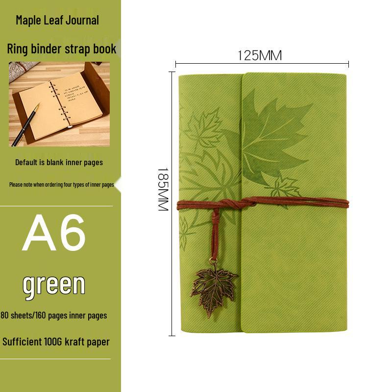 Draagbaar Kraftpapier Reisaanmeldboek: Losbladig DIY Dagboek Notitieboek