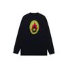 Li Ning Urban Outdoor Series Logo Print Round Neck Loose Long Sleeve T-Shirt Unisex Tops Black AHSR985-3