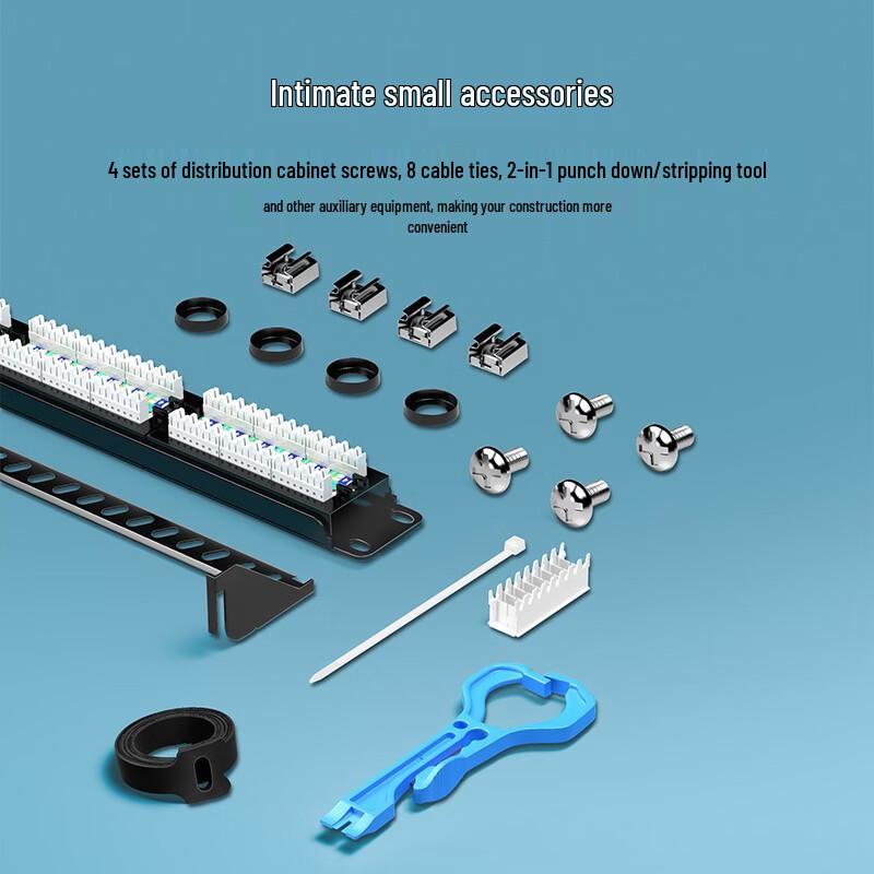 SAMZHE Cat6 24-Port Gigabit Network Patch Panel