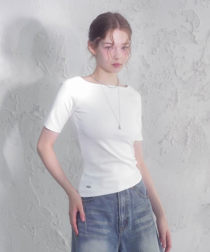 VIVACIOUS Divin Boat Neck Side Tuck T-Shirt_4 Colors