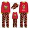 Christmas Family Matching Pajamas Set, Mother Child Baby Cartoon Print Pajamas Home Clothes Set