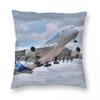 Airbus A380 Start Quadratisches Kissenbezug Polyester Leinen Samt Bedruckt Reißverschluss Dekor Kissenbezug für Sofas Sitzer
