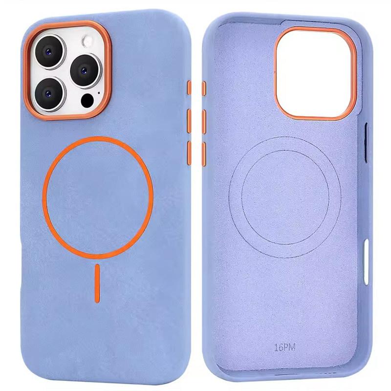 Luxus TPU Leder Magsafe Telefon Fall Für iPhone 16 15 14 13 Pro Max Magnetische Drahtlose Lade Legierung Objektiv Stoßfest Abdeckung