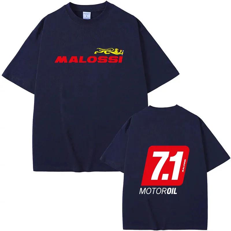Malossi Theme TShrit Men Women Short Sleeve Print Unisex Streetwear Hip Hop Style Summer Fashion Hip Hop Tops Clothes Male