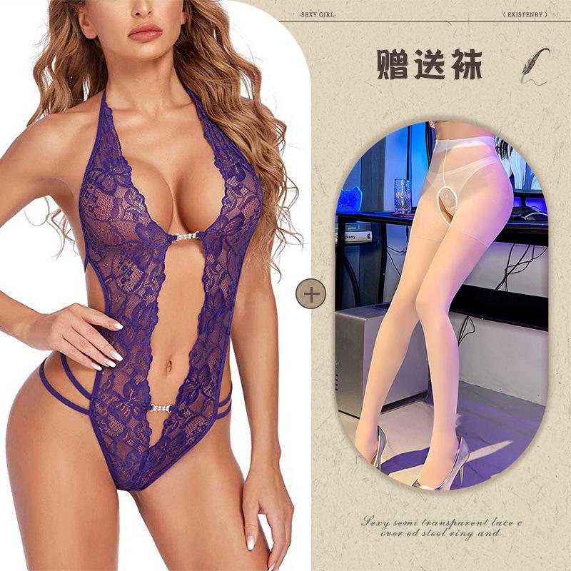 European and American sexy lingerie supply perspective backless body sculpting lace