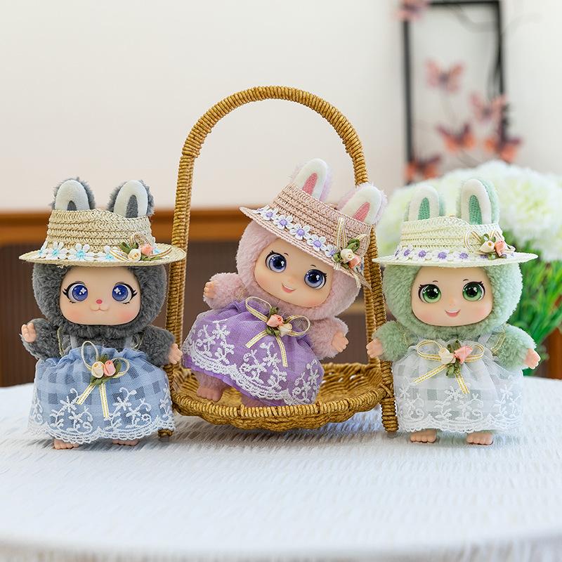 Vinylpuppe Anhänger Plüschtier Baumwollpuppe Taschenschlüsselanhänger für Mädchen Geburtstagsgeschenk